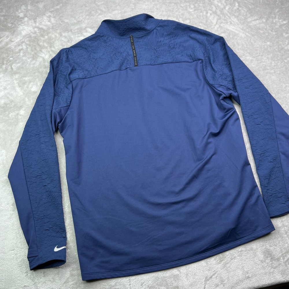 Nike Element Running Division Pullover Mens XL Navy Dri-FIT Stretch Quarter Zip - Picture 4 of 12